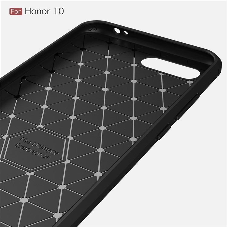 Carbon Fiber Texture Brushed TPU Mobile Phone Case for Huawei Honor 10 - Black-5