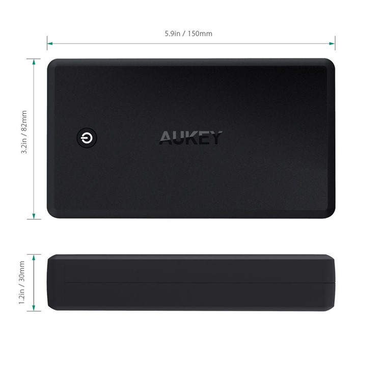 AUKEY PB-Y7 30000mAh Portable USB-C Quick Charge 3.0 Power Bank with Power Deliver-8