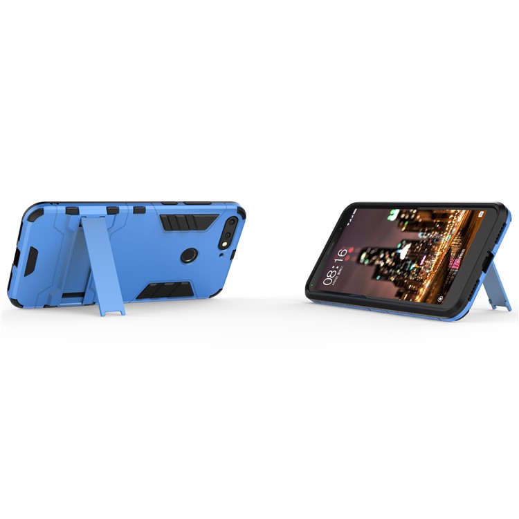 Cool Guard PC TPU Kickstand Casing for Huawei Honor 7A (with Fingerprint Sensor)/Honor 7A Pro/Enjoy 8e - Baby Blue-5
