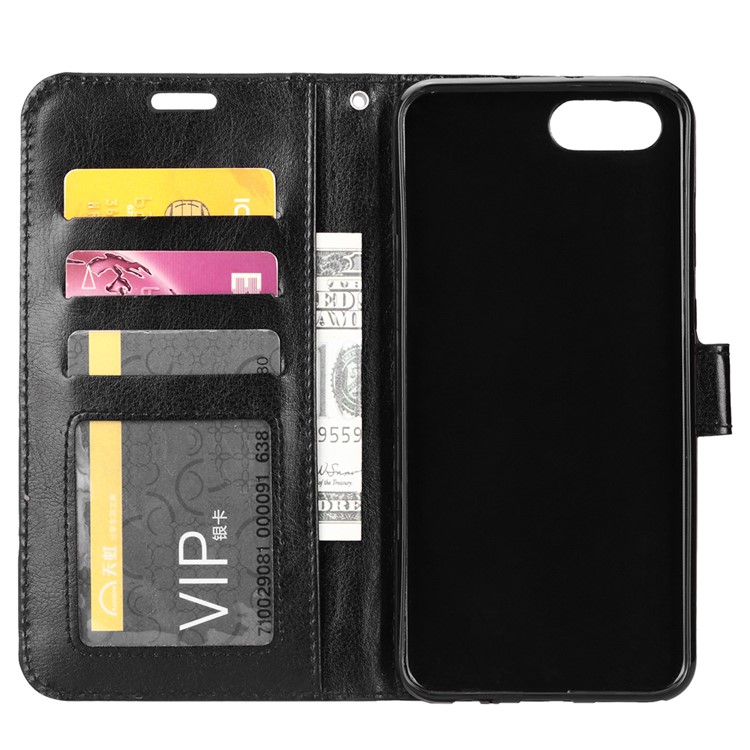 Crazy Horse Wallet Leather Stand Case for Huawei Honor 10 - Black-4