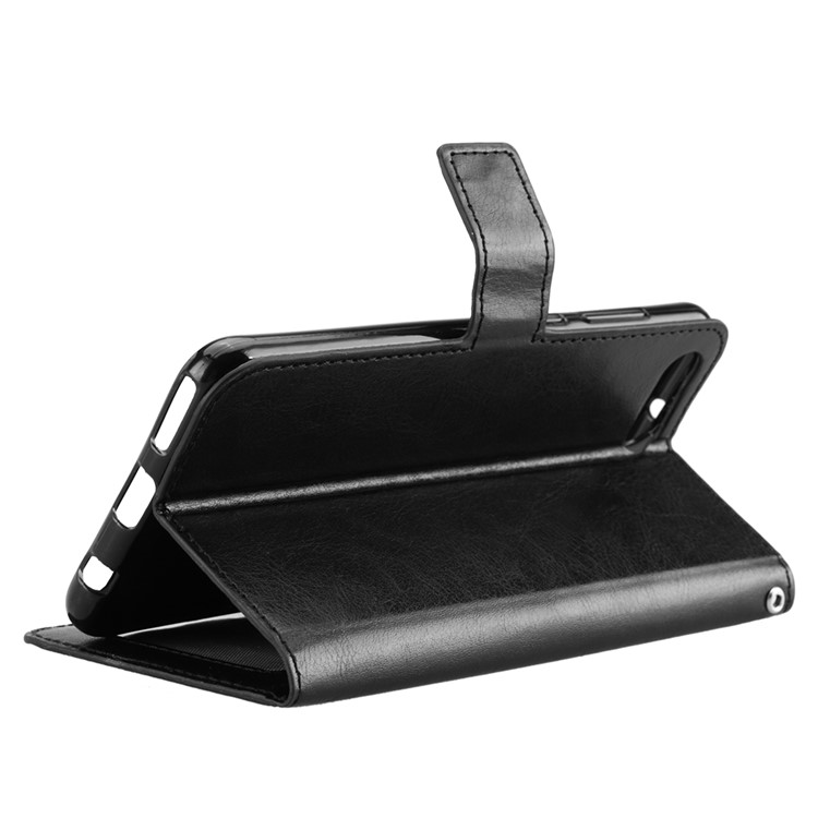 Crazy Horse Wallet Leather Stand Case for Huawei Honor 10 - Black-5