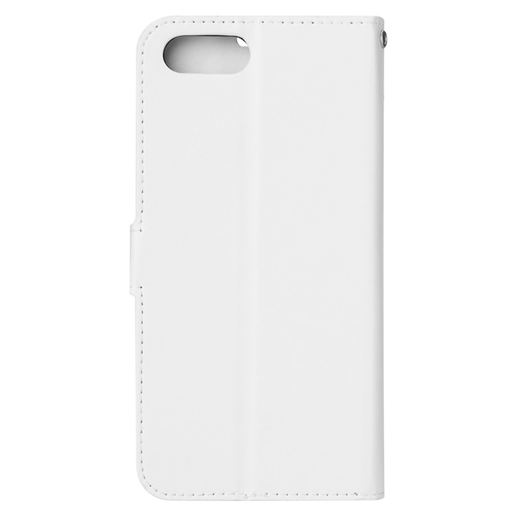 Crazy Horse Wallet Leather Stand Cover for Huawei Honor 10 - White-3