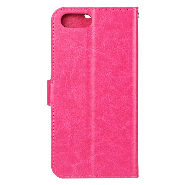 Cavalo Louco Couro Magnético Ficar Tampa Para Honra Huawei 10 - Rosa-3