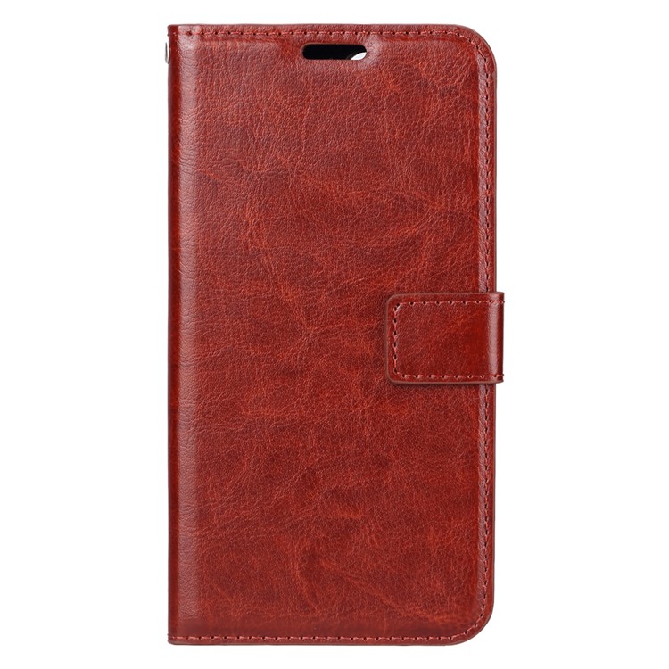 Funda De Cuero Loco Del Caballo Del Teléfono Celular Del Caballo Para Honor De Huawei 10 - Marrón-2