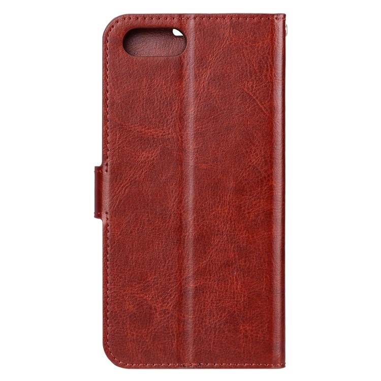 Funda De Cuero Loco Del Caballo Del Teléfono Celular Del Caballo Para Honor De Huawei 10 - Marrón-3
