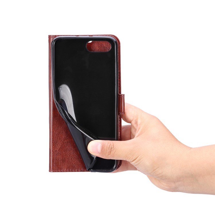 Funda De Cuero Loco Del Caballo Del Teléfono Celular Del Caballo Para Honor De Huawei 10 - Marrón-6