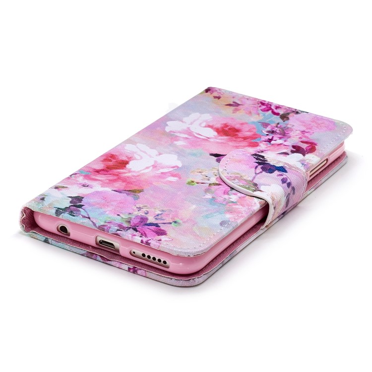 Pattern Printing Wallet Leather Stand Cover for Huawei Honor 7C / Enjoy 8 / Y7 Prime (2018) - Vivid Flowers-3