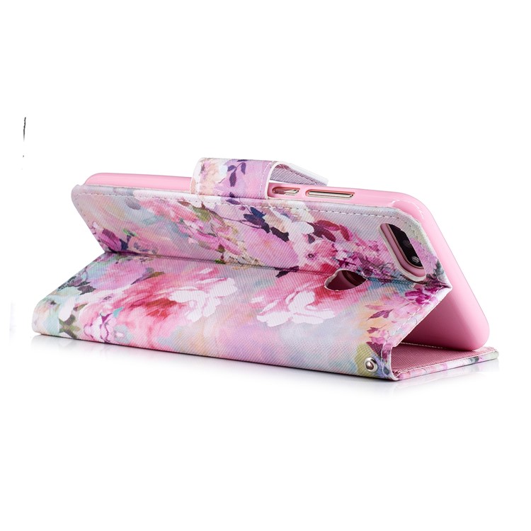 Pattern Printing Wallet Leather Stand Cover for Huawei Honor 7C / Enjoy 8 / Y7 Prime (2018) - Vivid Flowers-5