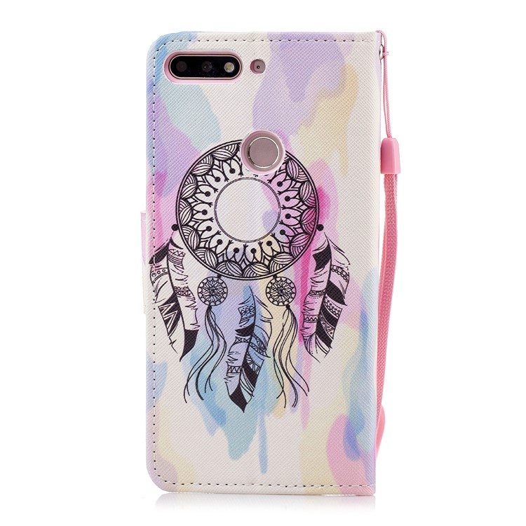 Pattern Printing Magnetic Leather Stand Case for Huawei Honor 7C / Enjoy 8 / Y7 Prime (2018) - Dream Catcher-2