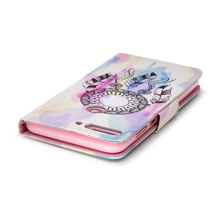Pattern Printing Magnetic Leather Stand Case for Huawei Honor 7C / Enjoy 8 / Y7 Prime (2018) - Dream Catcher-4