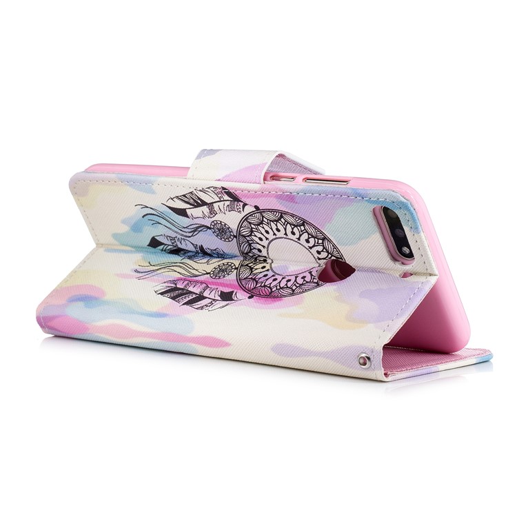 Pattern Printing Magnetic Leather Stand Case for Huawei Honor 7C / Enjoy 8 / Y7 Prime (2018) - Dream Catcher-5