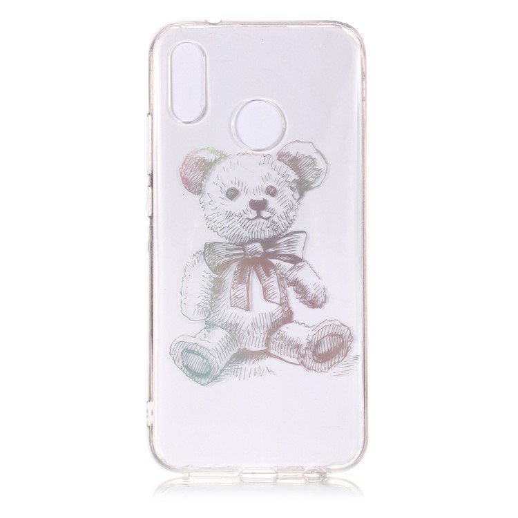 Colorful Laser Carving Patterned TPU Mobile Cover for Huawei P20 Lite/Nova 3e (China) - Bear-2