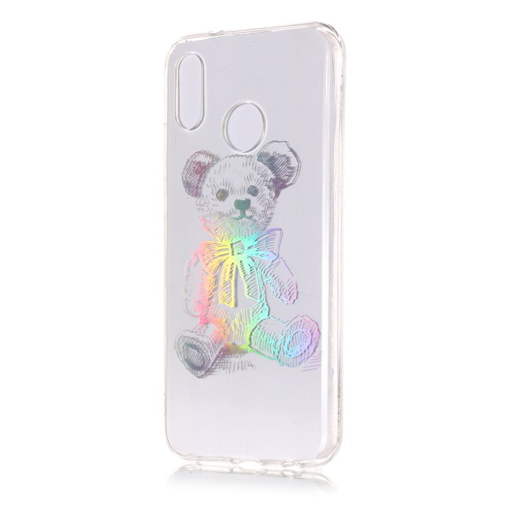 Colorful Laser Carving Patterned TPU Mobile Cover for Huawei P20 Lite/Nova 3e (China) - Bear-3