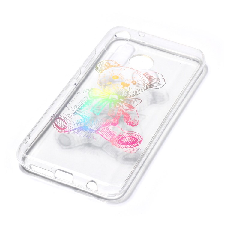 Colorful Laser Carving Patterned TPU Mobile Cover for Huawei P20 Lite/Nova 3e (China) - Bear-4