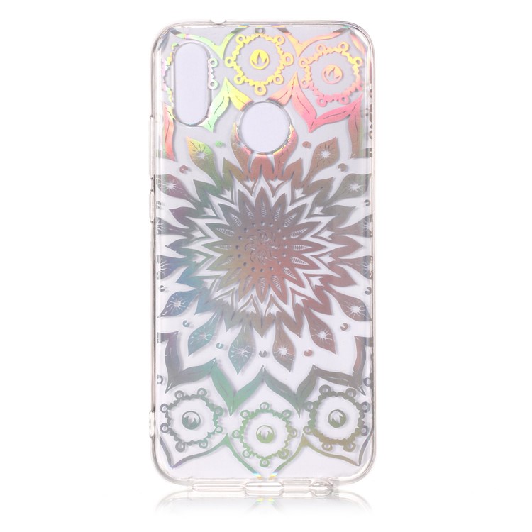 Colorful Laser Carving Patterned TPU Mobile Casing for Huawei P20 Lite/Nova 3e (China) - Unique Flower-2