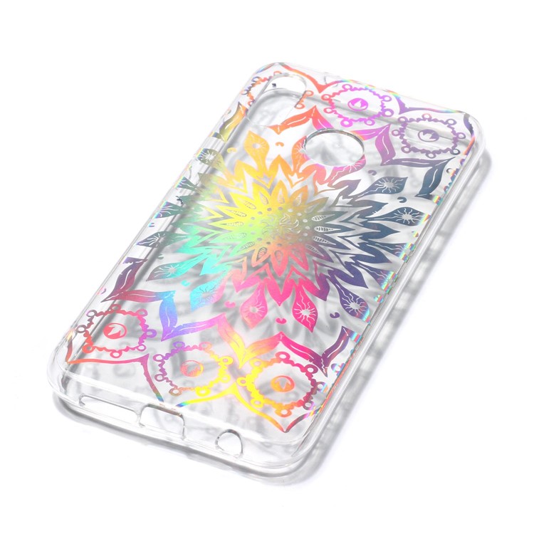 Colorful Laser Carving Patterned TPU Mobile Casing for Huawei P20 Lite/Nova 3e (China) - Unique Flower-4
