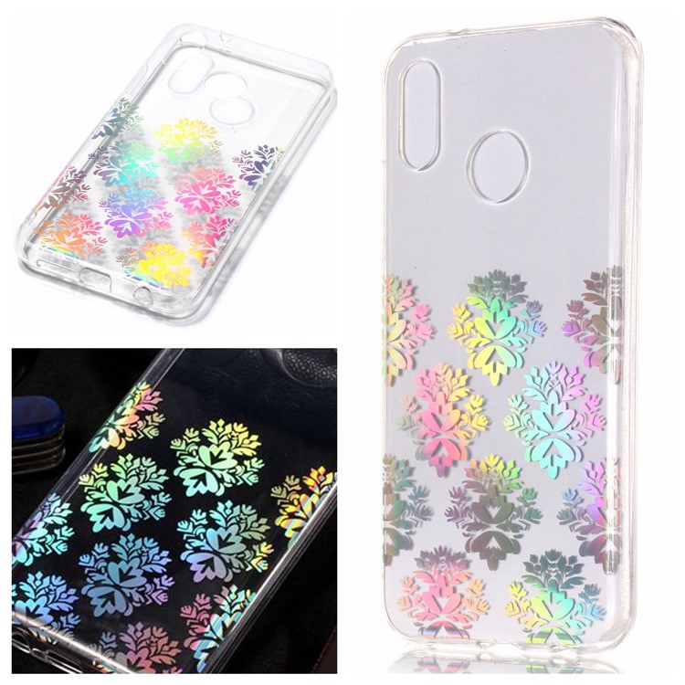 Colorful Laser Carving Patterned TPU Phone Cover for Huawei P20 Lite/Nova 3e (China) - Elegant Floret-1