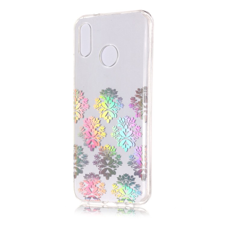 Colorful Laser Carving Patterned TPU Phone Cover for Huawei P20 Lite/Nova 3e (China) - Elegant Floret-3