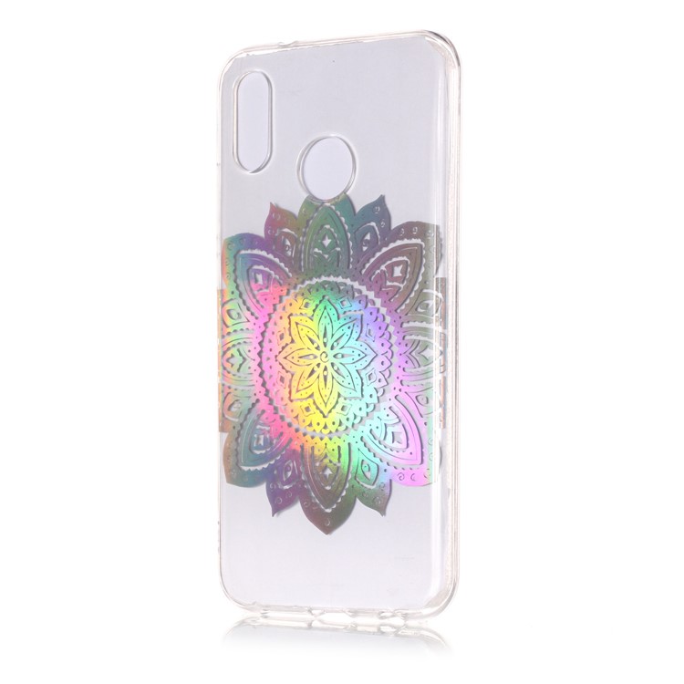 Colorful Laser Carving Patterned TPU Phone Shell for Huawei P20 Lite/Nova 3e (China) - Blossom Flower-3