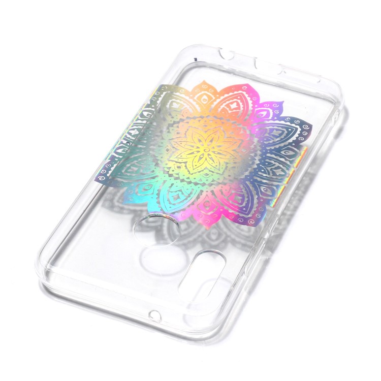 Colorful Laser Carving Patterned TPU Phone Shell for Huawei P20 Lite/Nova 3e (China) - Blossom Flower-5