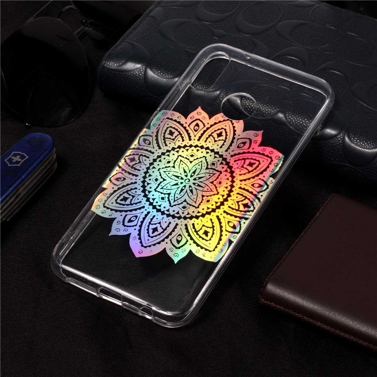 Colorful Laser Carving Patterned TPU Phone Shell for Huawei P20 Lite/Nova 3e (China) - Blossom Flower-6