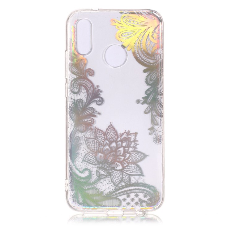 Colorful Laser Carving Patterned TPU Phone Case Accessory for Huawei P20 Lite/Nova 3e (China) - Laser Flower-2