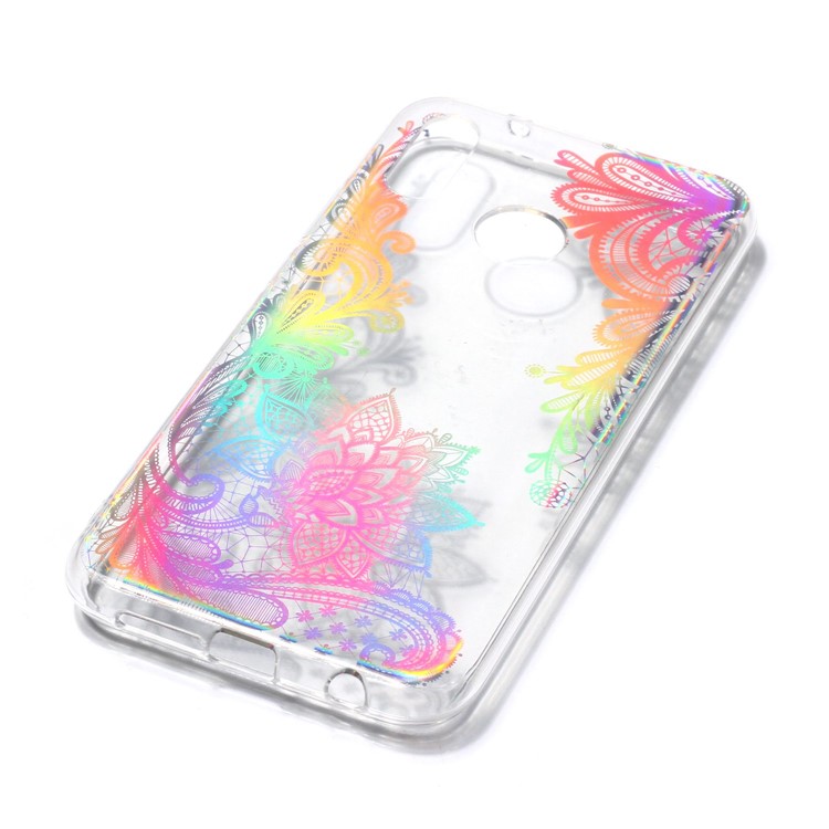 Colorful Laser Carving Patterned TPU Phone Case Accessory for Huawei P20 Lite/Nova 3e (China) - Laser Flower-4