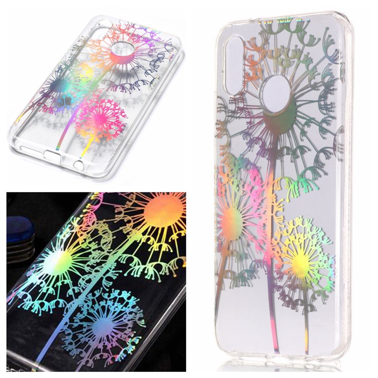 Colorful Laser Carving Patterned TPU Protective Cover for Huawei P20 Lite/Nova 3e (China) - Dandelion-1