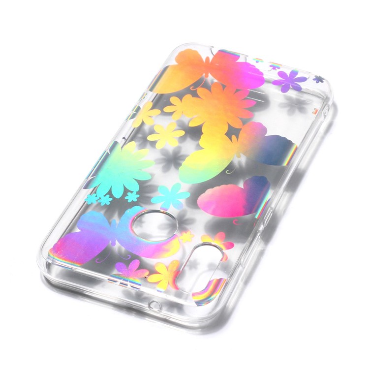 Colorful Laser Carving Patterned TPU Protection Case for Huawei P20 Lite/Nova 3e (China) - Butterflies and Flower-5