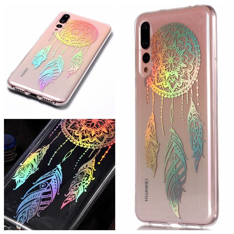 Colorful Laser Carving Patterned TPU Phone Back Case for Huawei P20 Pro - Dream Catcher-1
