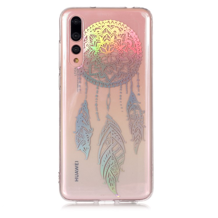 Colorful Laser Carving Patterned TPU Phone Back Case for Huawei P20 Pro - Dream Catcher-2
