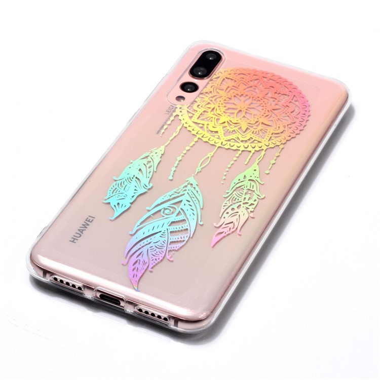 Colorful Laser Carving Patterned TPU Phone Back Case for Huawei P20 Pro - Dream Catcher-4