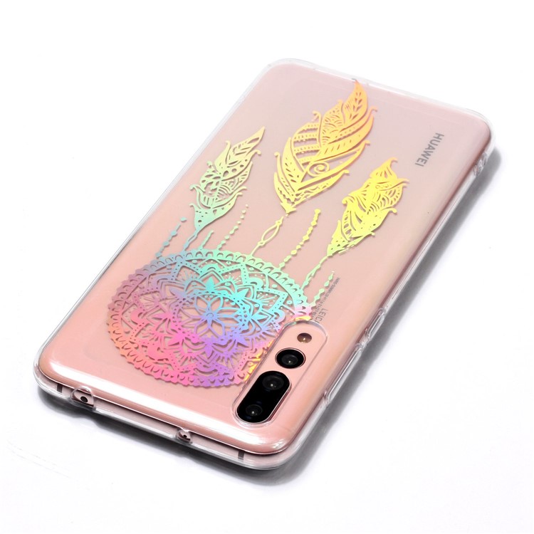 Colorful Laser Carving Patterned TPU Phone Back Case for Huawei P20 Pro - Dream Catcher-5