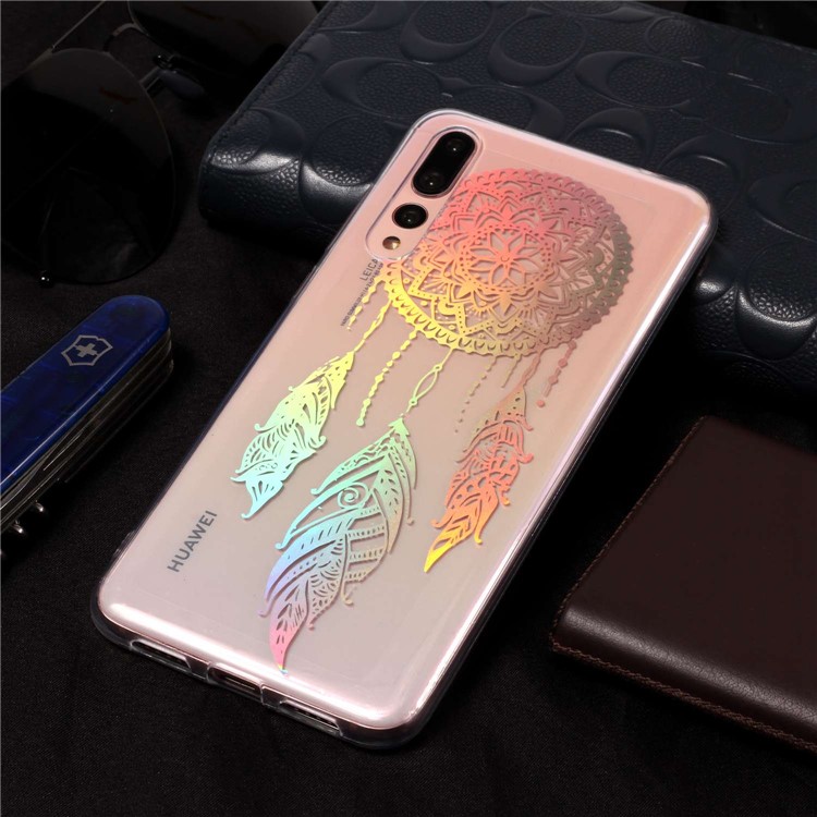 Colorful Laser Carving Patterned TPU Phone Back Case for Huawei P20 Pro - Dream Catcher-6