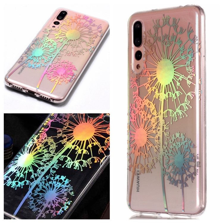 Colorful Laser Carving Patterned TPU Protection Case for Huawei P20 Pro - Dandelion-1