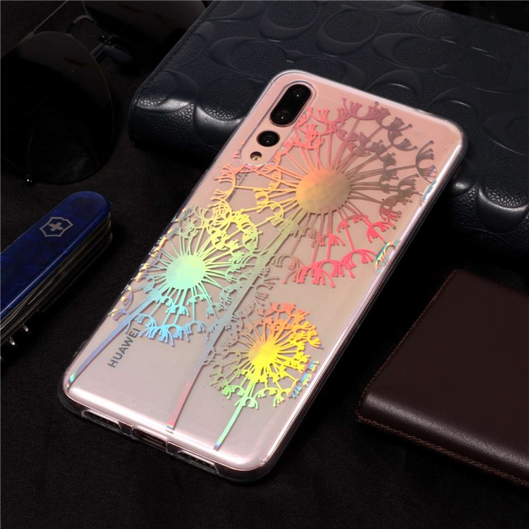Colorful Laser Carving Patterned TPU Protection Case for Huawei P20 Pro - Dandelion-6