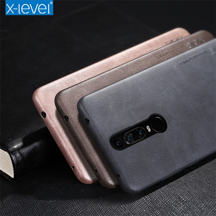 X-LEVEL Vintage Leather Coated PC Mobile Case for Huawei Mate RS Porsche Design - Black-2