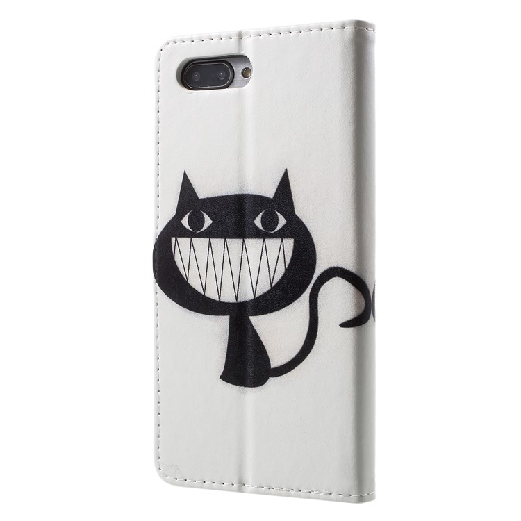 Patterned PU Leather Wallet Stand Mobile Phone Casing for Huawei Honor 10 - Black Cat-2