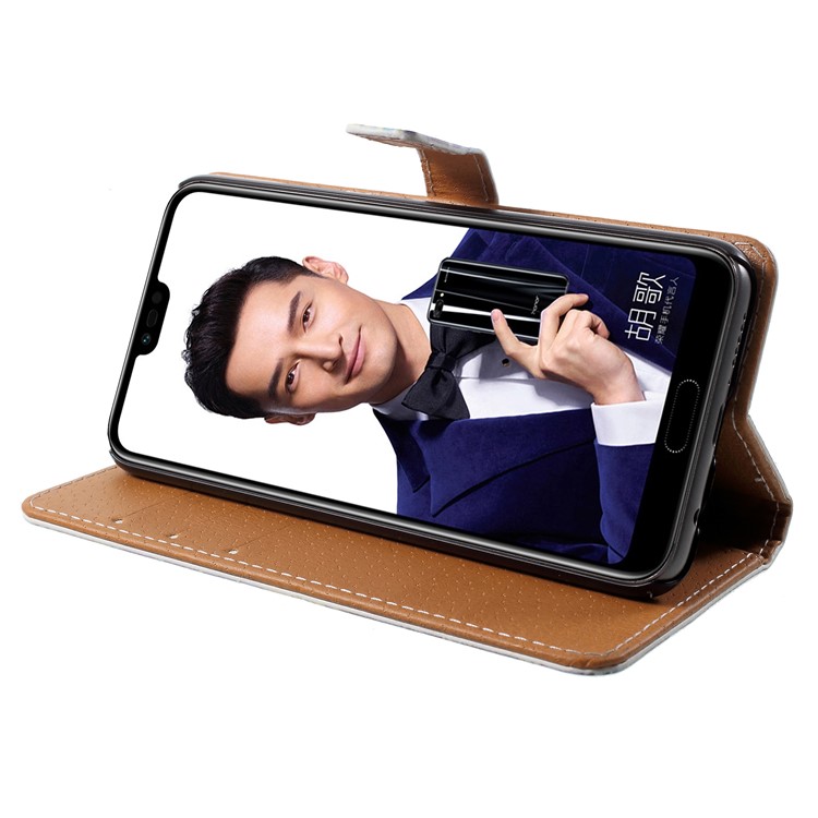 Patterned PU Leather Wallet Stand Phone Protection Cover for Huawei Honor 10 - The Starry Night-4