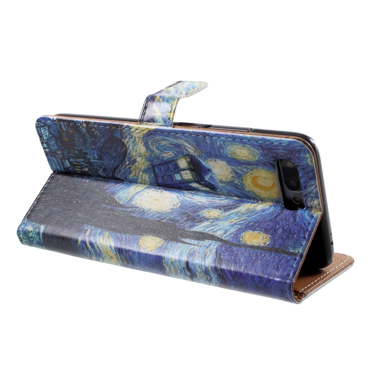 Patterned PU Leather Wallet Stand Phone Protection Cover for Huawei Honor 10 - The Starry Night-5