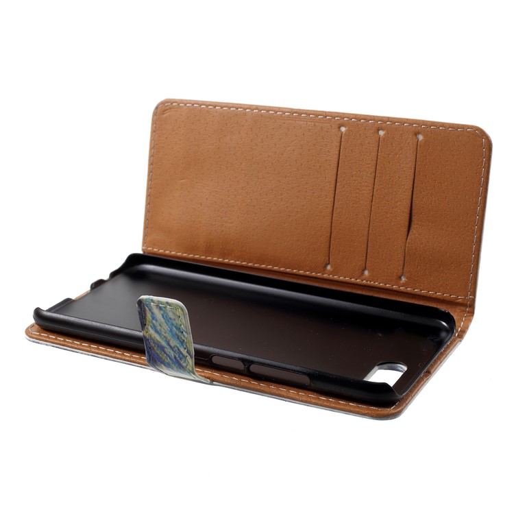 Patterned PU Leather Wallet Stand Phone Protection Cover for Huawei Honor 10 - The Starry Night-6