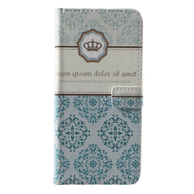 Patterned PU Leather Wallet Stand Cellphone Accessory Case for Huawei Honor 10 - Damask Flower-2