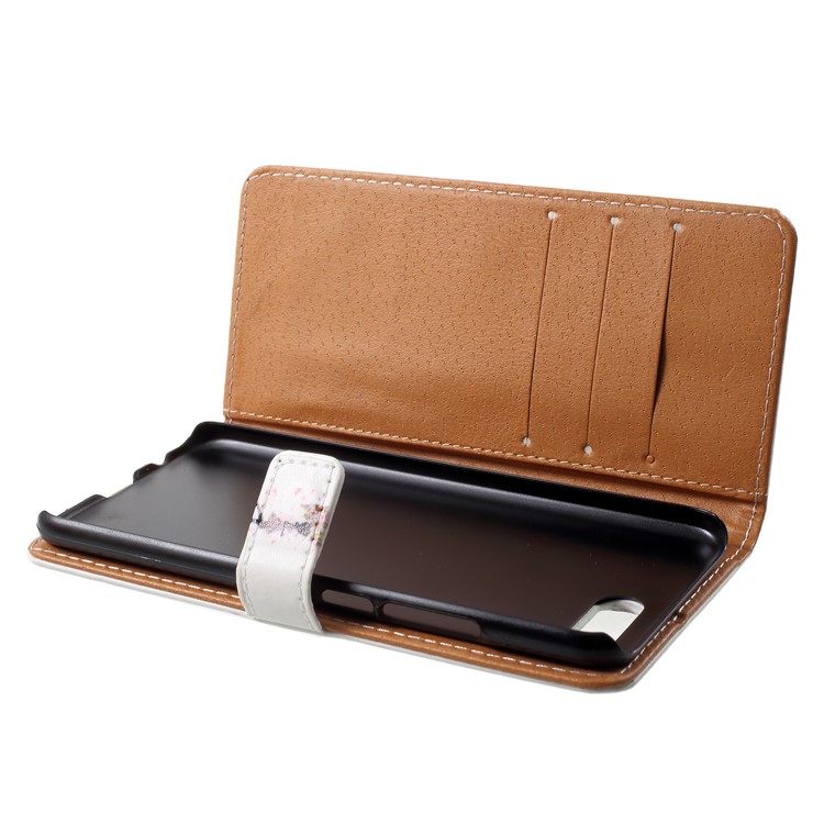 Patterned PU Leather Wallet Stand Accessory Case Shell for Huawei Honor 10 - Flowered Girl Holding Umbrella-6
