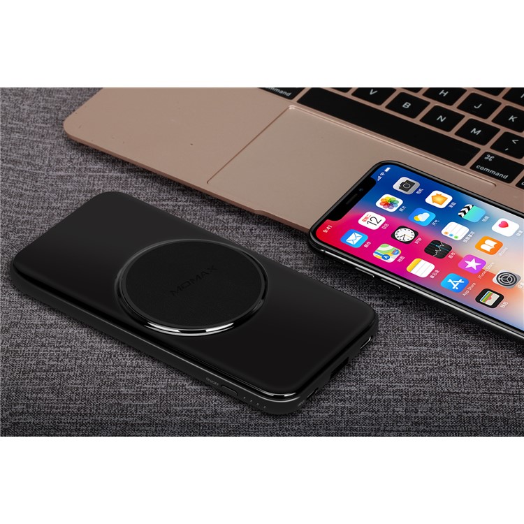 MOMAX Q.POWER 3 Qi Wireless Charger Pad 10000mAh Power Bank for iPhone 8/Samsung Galaxy S8 etc. - Black-11