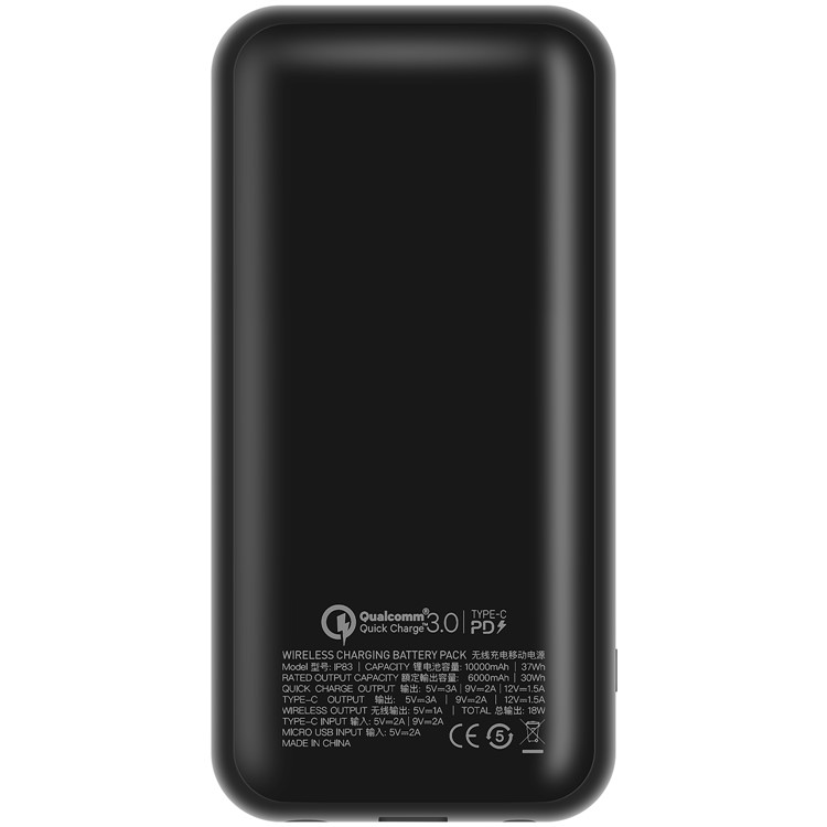 MOMAX Q.POWER 3 Qi Wireless Charger Pad 10000mAh Power Bank for iPhone 8/Samsung Galaxy S8 etc. - Black-3
