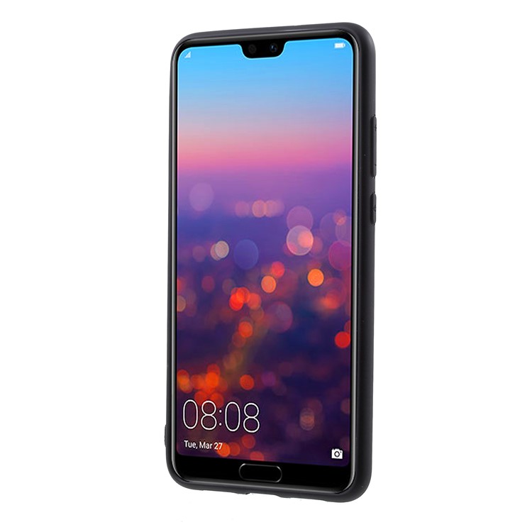 500PCS/Lot Double-sided Matte TPU Cover Shell for Huawei P20 - Black-2