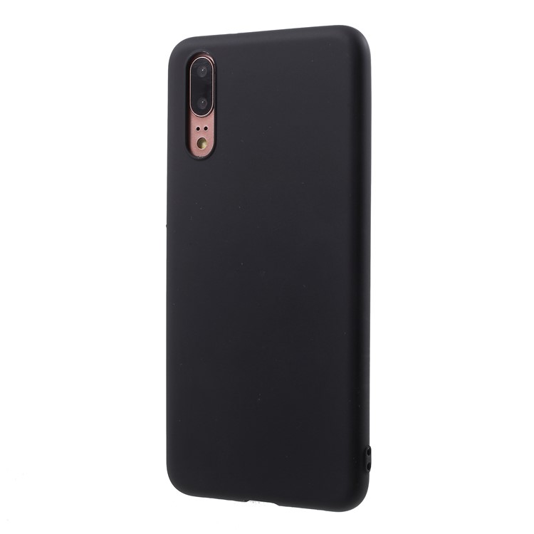 500PCS/Lot Double-sided Matte TPU Cover Shell for Huawei P20 - Black-3