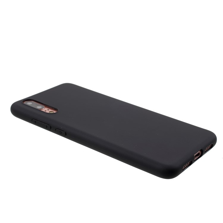 500PCS/Lot Double-sided Matte TPU Cover Shell for Huawei P20 - Black-4