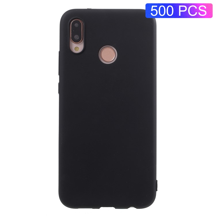 500PCS/Lot Double-sided Matte TPU Phone Cover Shell for Huawei P20 Lite/Nova 3e - Black-1