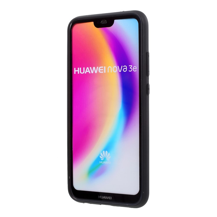 500PCS/Lot Double-sided Matte TPU Phone Cover Shell for Huawei P20 Lite/Nova 3e - Black-2